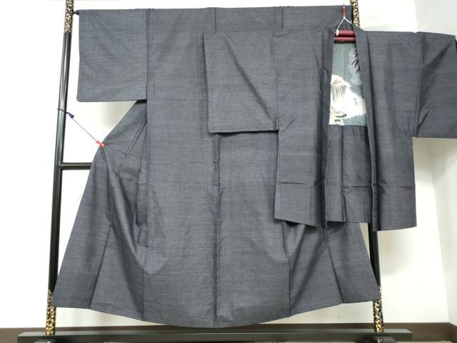 平和屋着物●男性　本場大島紬　アンサンブル　長羽織　霞文　正絹　逸品　DAAW547ud