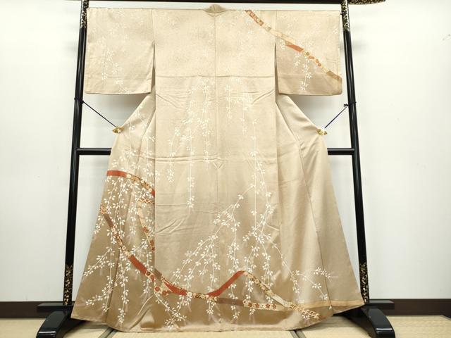 平和屋着物●訪問着　熨斗草花文　萩　金彩　鈴乃屋扱い　正絹　逸品　DAAW5485ud