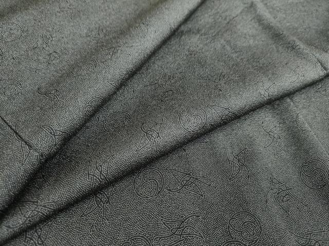 平和屋着物●江戸小紋　抽象文様　黒地　正絹　逸品　DAAW5525ud