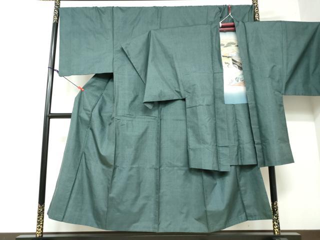 平和屋着物○男性 本場大島紬 アンサンブル 150亀甲 総詰め 羽裏：松葉色 