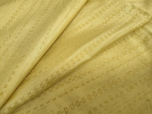 平和屋着物●上質な紬　花織　横段文　芥子色　正絹　逸品　未使用　DAAW5578ud
