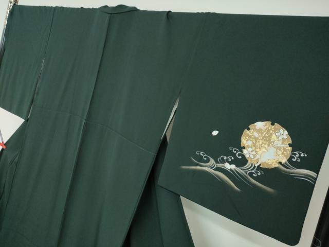 平和屋着物○訪問着 刺繍 雪輪舞桜文 兎 暈し染め 金銀