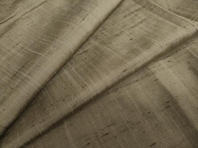 平和屋着物●上質な紬　空五倍子色　正絹　逸品　DAAW5601ud