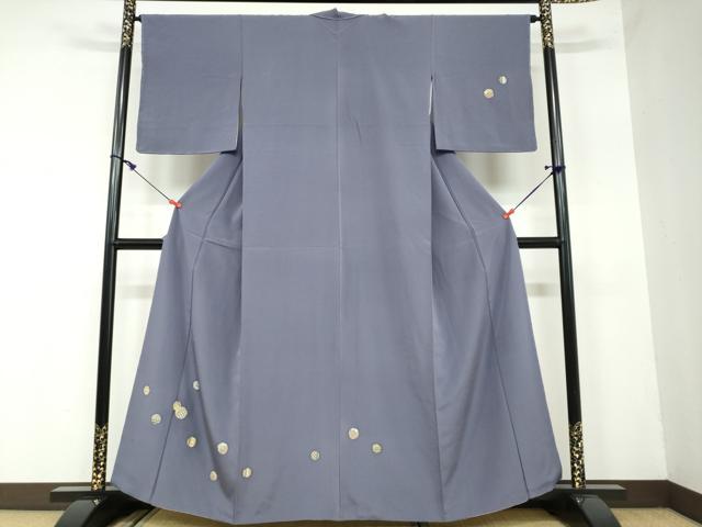 平和屋着物●訪問着　雪輪吉祥草花文　金彩　正絹　逸品　DAAW5704ud