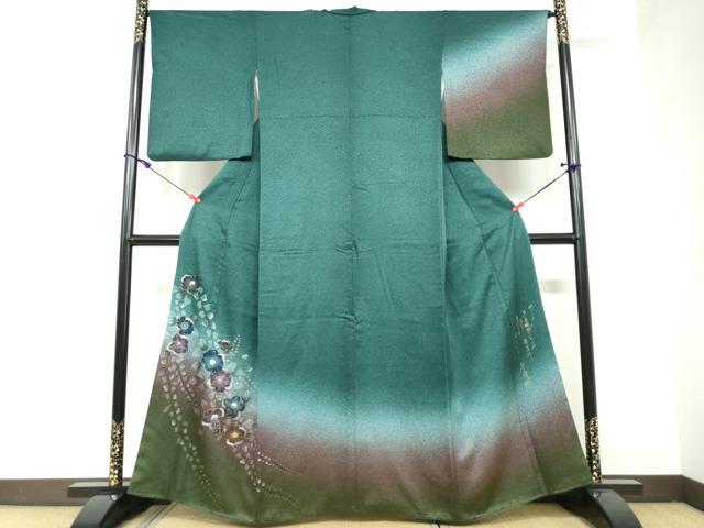 平和屋着物●訪問着　作家物　辻が花　暈し染め　金彩　正絹　逸品　DAAW5729ud