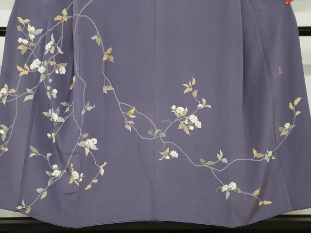 平和屋着物○訪問着 友禅 作家物 枝花文 やまと誂製 正絹