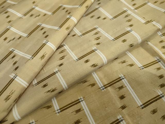 平和屋着物●本場琉球絣　紬　正絹　逸品　DAAW5806ud