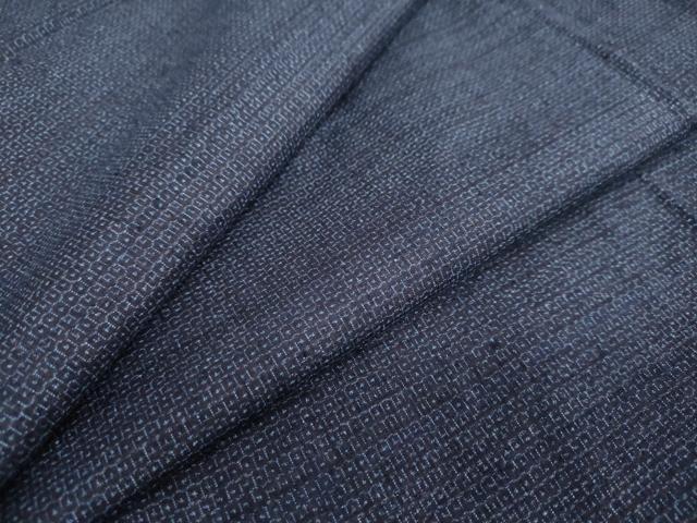 平和屋着物○男性 本場結城紬 重要無形文化財 アンサンブル 長羽織 100亀甲