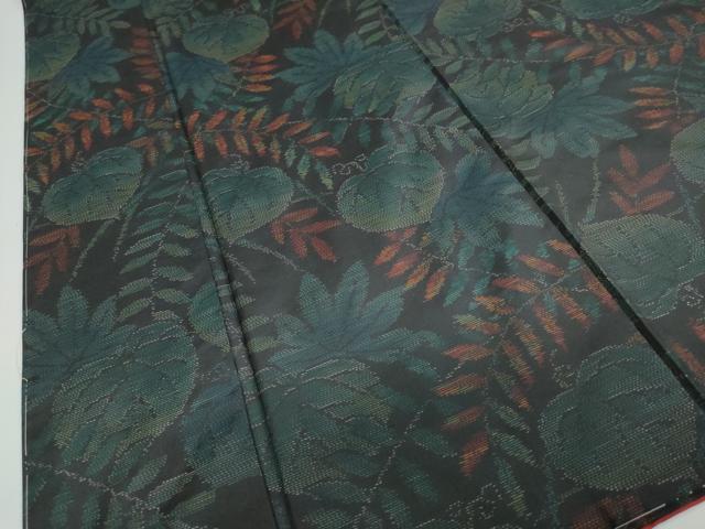 平和屋着物●本場大島紬　草葉文　正絹　逸品　未使用　DAAW5840ud