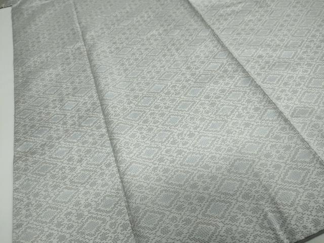 平和屋着物○本場大島紬 白大島 総絣 花菱文 さが美扱い 正絹 逸品