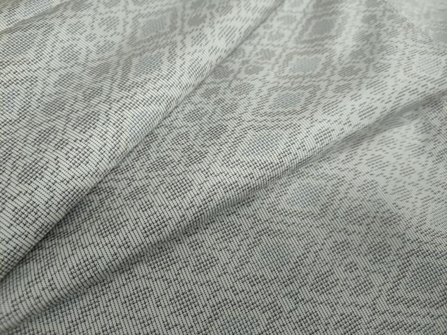 平和屋着物●本場大島紬　白大島　総絣　花菱文　さが美扱い　正絹　逸品　DAAW5847ud