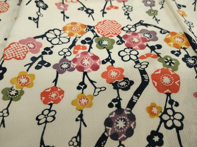 平和屋着物●豪華振袖　型染　枝垂れ草花文　正絹　逸品　DAAW5856ud 平和屋着物○豪華振袖 型染 枝垂れ草花文 正絹 逸品 DAAW5856ud