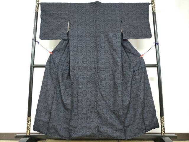 平和屋着物●本場結城紬　重要無形文化財　有栖川文様　正絹　逸品　DAAW5863ud 平和屋着物○本場結城紬 重要無形文化財 有栖川文様 正絹 逸品 DAAW5863ud