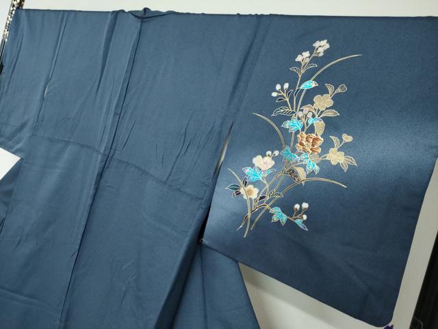 平和屋着物○訪問着 枝花文 暈し染め 金彩 正絹 逸品 DAAW5904ud