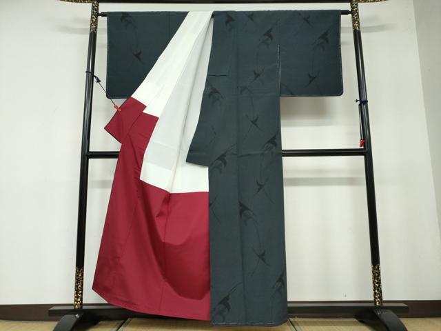 平和屋着物●本塩沢　110亀甲　飛鳥文　正絹　逸品　未使用　DAAW5935ud 平和屋着物○本塩沢 110亀甲 飛鳥文 正絹 逸品 未使用 DAAW5935ud