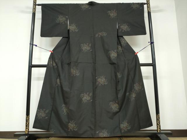 平和屋着物●本場大島紬　地空き　兜　正絹　逸品　DAAW5956ud 平和屋着物○本場大島紬 地空き 兜 正絹 逸品 DAAW5956ud