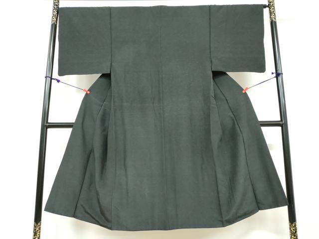 平和屋着物●男性　髭紬　色無地　百入茶色　正絹　逸品　DAAW5975ud