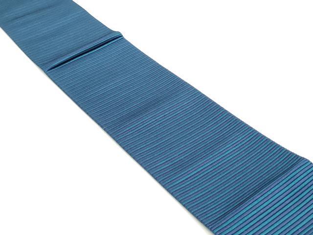 平和屋着物○男性 本場筑前博多織 角帯 横段文 証紙付き 正絹 逸品