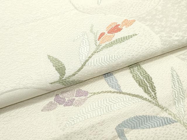 平和屋着物○九寸名古屋帯 唐織 花丸文 正絹 逸品 DAAW6605ob