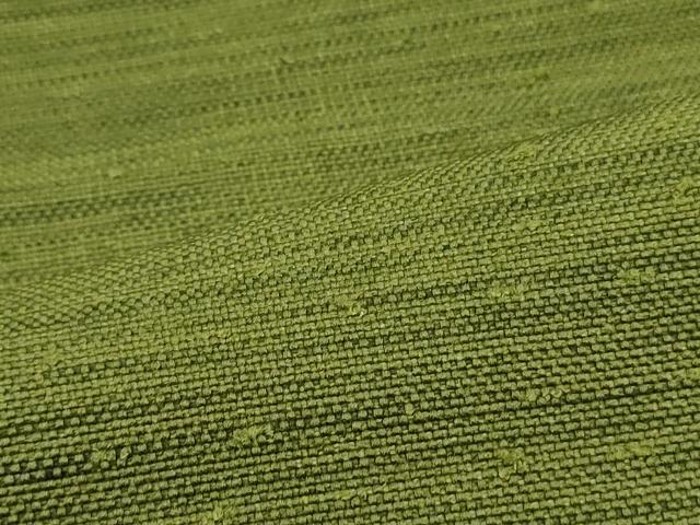 平和屋着物○八寸名古屋帯 紬地 鶯色 正絹 逸品 DAAW6657ob 名古屋