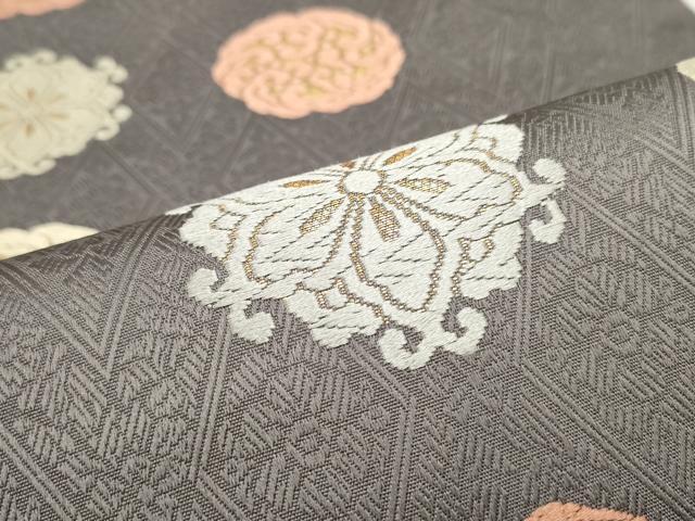 平和屋着物○六通柄袋帯 唐織 草木染 正倉院花文 金糸