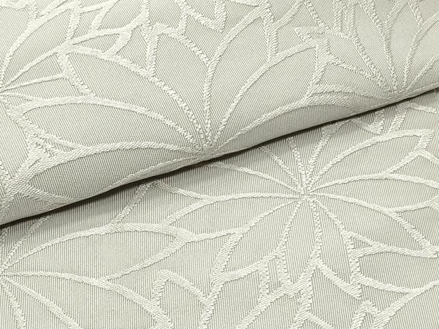 平和屋着物○綴れ 八寸名古屋帯 舞花文 白鼠色 正絹 逸品 DAAW6805ob