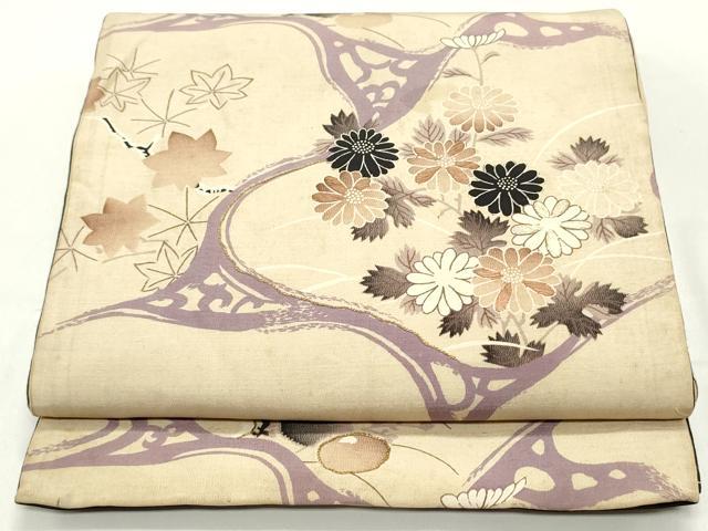 平和屋着物□極上 西陣 白寿苑謹製 六通柄袋帯 唐織 宝来唐草文様 金糸