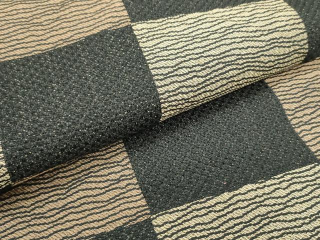 平和屋着物○六通柄袋帯 スリーシーズン 春夏秋 変わり市松文様