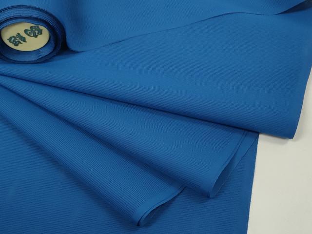 平和屋着物＊夏物　色無地　反物　着尺　駒絽　瑠璃紺色　洗える着物　未使用　DAAW7455zzz