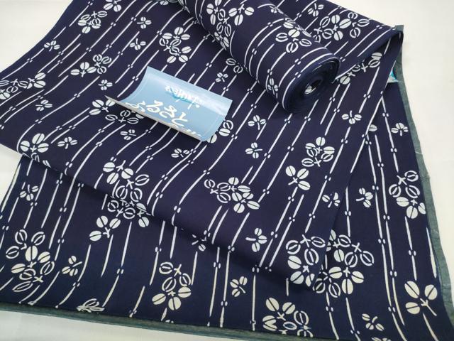 平和屋着物＊夏物　浴衣　反物　着尺　ふるさとの花　萩間道　そごう百貨店扱い　綿　逸品　未使用　DAAW7538zzz