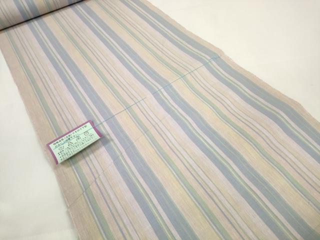 平和屋着物＊夏物 浴衣 反物 着尺 間道 綿 逸品 未使用 DAAW7541zzz