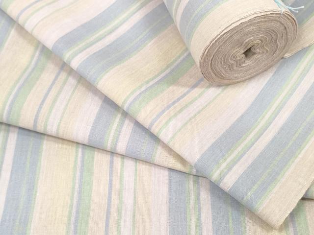 平和屋着物＊夏物　浴衣　反物　着尺　間道　綿　逸品　未使用　DAAW7541zzz