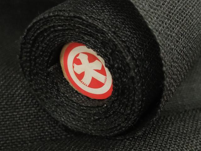 平和屋着物＊夏物 西陣 名古屋帯 帯反物 枝花文 黒地 証紙付き