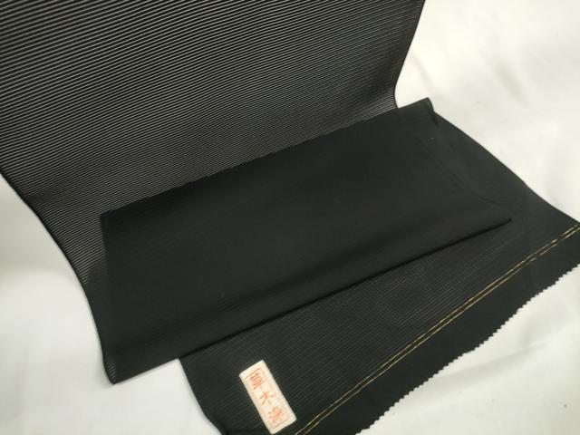 平和屋着物＊夏物　黒紋付　黒反物　着尺　絽　草木染　逸品　未使用　DAAW7755zzz