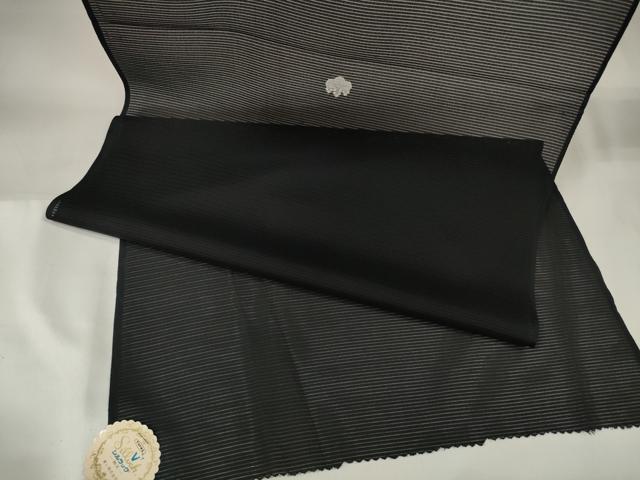 平和屋着物＊夏物　黒紋付　黒反物　着尺　絽　東レシルック　洗える着物　未使用　DAAW7968zzz