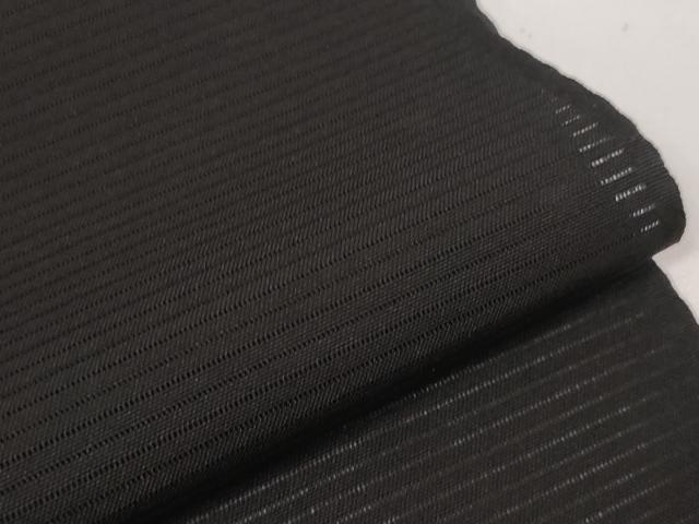 平和屋着物＊夏物　黒紋付　黒反物　着尺　絽　五泉　黒朱染　逸品　未使用　DAAW8001zzz_2