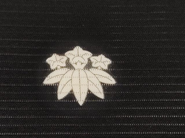 平和屋着物＊夏物　黒紋付　黒反物　着尺　絽　五泉　黒朱染　逸品　未使用　DAAW8001zzz_9