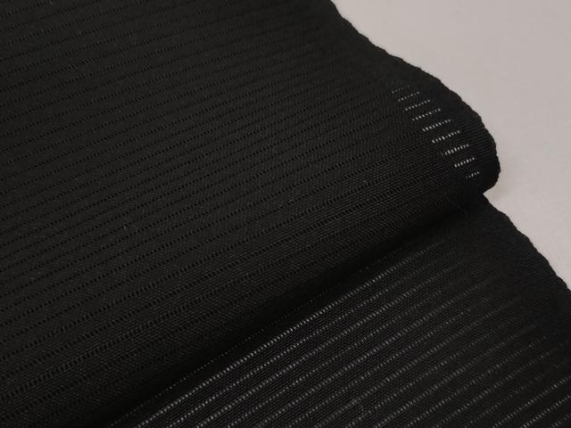 平和屋着物＊夏物　黒紋付　黒反物　着尺　駒絽　草木染　真黒　逸品　未使用　DAAW8003zzz_2