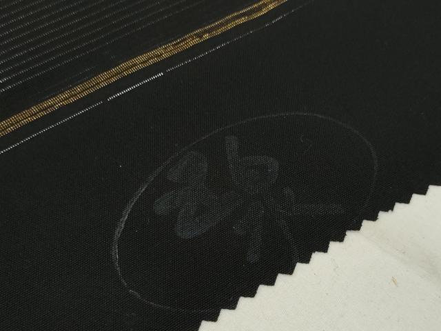 平和屋着物＊夏物　黒紋付　黒反物　着尺　五泉　檳榔子　皇室献上絹　逸品　未使用　DAAW8151zzz 平和屋着物＊夏物 黒紋付 黒反物 着尺 五泉 檳榔子 皇室献上絹 逸品 未