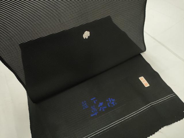 平和屋着物＊夏物　黒紋付　黒反物　着尺　絽　草木染　逸品　未使用　DAAW8154zzz