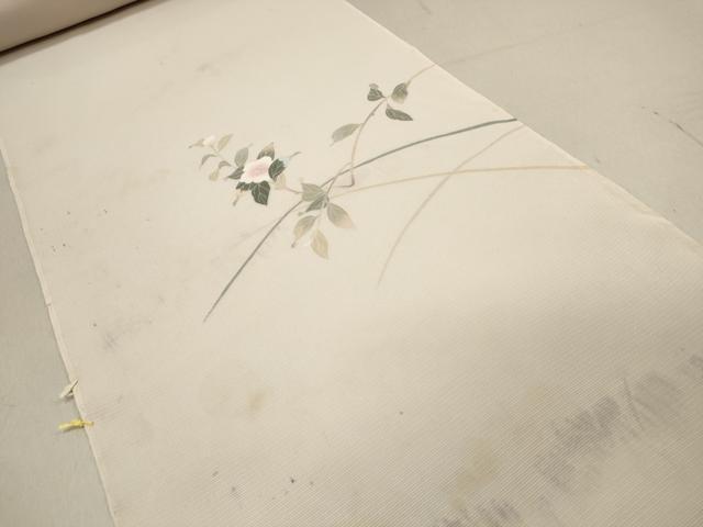 平和屋着物＊夏物　付下げ　反物　着尺　駒絽　五泉　友禅　枝花文　逸品　未使用　DAAW8187zzz 平和屋着物＊夏物 付下げ 反物 着尺 駒絽 五泉 友禅 枝花文 逸品 未
