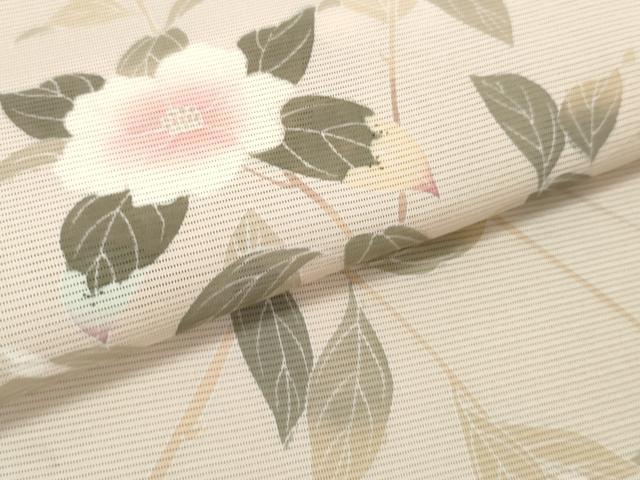平和屋着物＊夏物　付下げ　反物　着尺　駒絽　五泉　友禅　枝花文　逸品　未使用　DAAW8187zzz 平和屋着物＊夏物 付下げ 反物 着尺 駒絽 五泉 友禅 枝花文 逸品 未