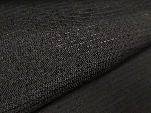 平和屋着物＊夏物 黒紋付 黒反物 着尺 壁絽 瑞鳳黒 逸品 未