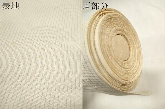 平和屋着物＊夏物　小紋　反物　着尺　絽　青海波紋紗　生成り色　伊と幸　逸品　未使用　DAAW8258zzz_9