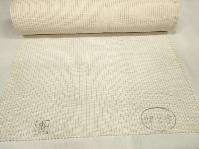 平和屋着物＊夏物　小紋　反物　着尺　絽　青海波紋紗　生成り色　伊と幸　逸品　未使用　DAAW8258zzz_8