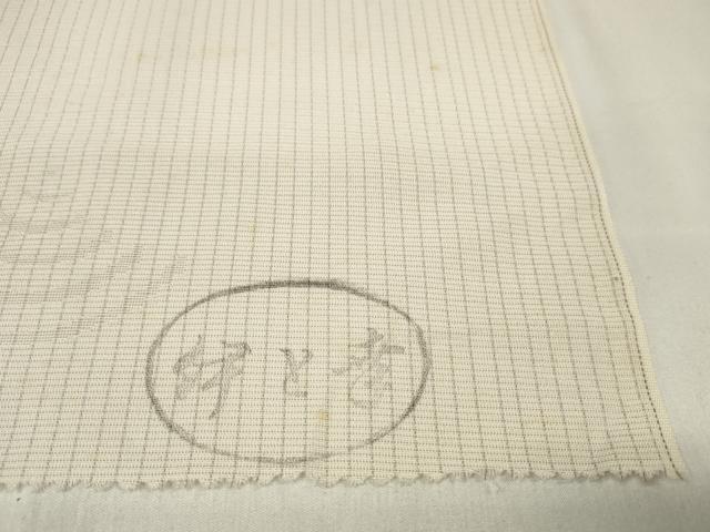 平和屋着物＊夏物　小紋　反物　着尺　絽　青海波紋紗　生成り色　伊と幸　逸品　未使用　DAAW8258zzz_7