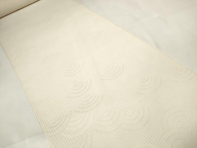 平和屋着物＊夏物　小紋　反物　着尺　絽　青海波紋紗　生成り色　伊と幸　逸品　未使用　DAAW8258zzz_1