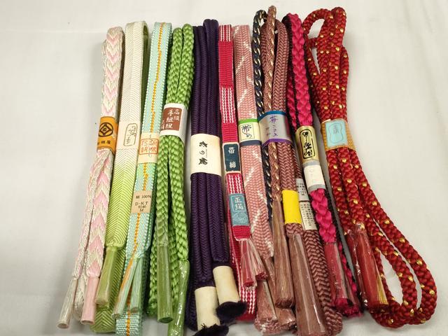 平和屋着物●和装小物　帯締め10本セット　京の紐　手組紐　組紐　笹浪組　冠組　金糸　松坂屋扱い　逸品　未使用　DAAW8461zzz