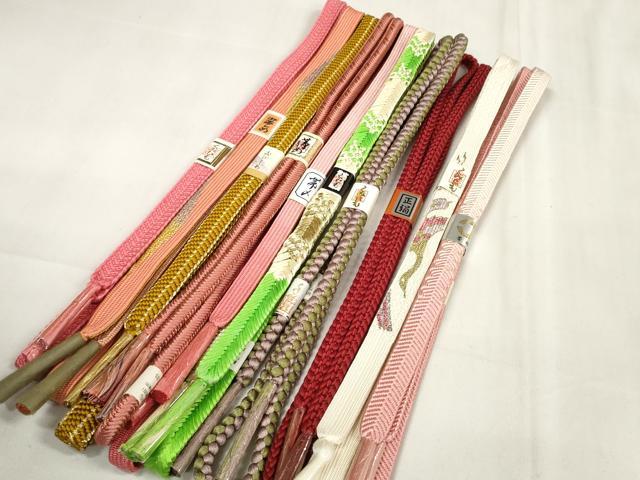 平和屋着物●和装小物　帯締め10本セット　組紐　高麗組　笹浪組　金糸　逸品　未使用　DAAW8464zzz
