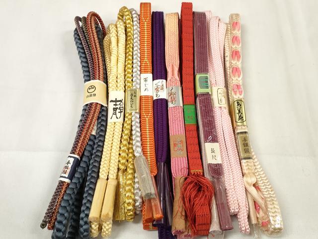 平和屋着物●和装小物　帯締め10本セット　礼装用　振袖用　手組紐　組紐　鎌倉組　金銀糸　小田急　長尺　逸品　未使用　DAAW8489zzz